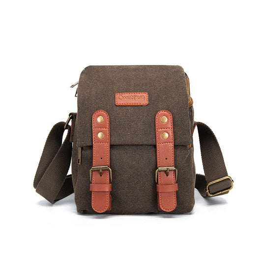 Cwatcun Wasserfeste Canvas-Kamera-Schultertasche – Stoßfeste Tasche für Canon, Nikon, Sony und Objektive
