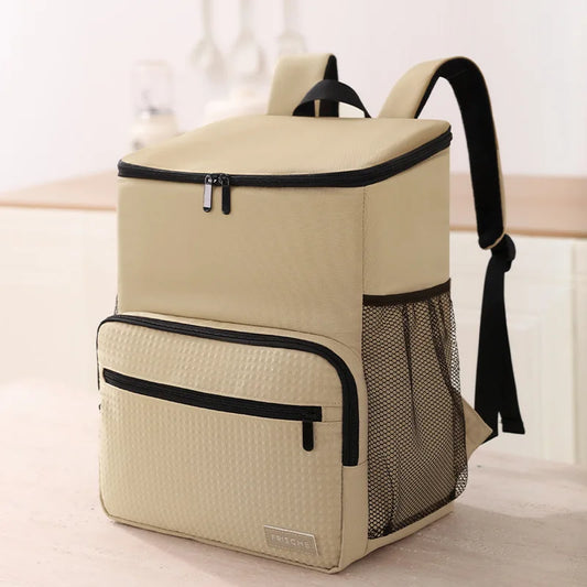 Insulated Cooler Backpack – Large Capacity Waterproof Travel Bag with PEVA Lining, Oxford Cloth, Ideal for Beer, Ice & Outdoor