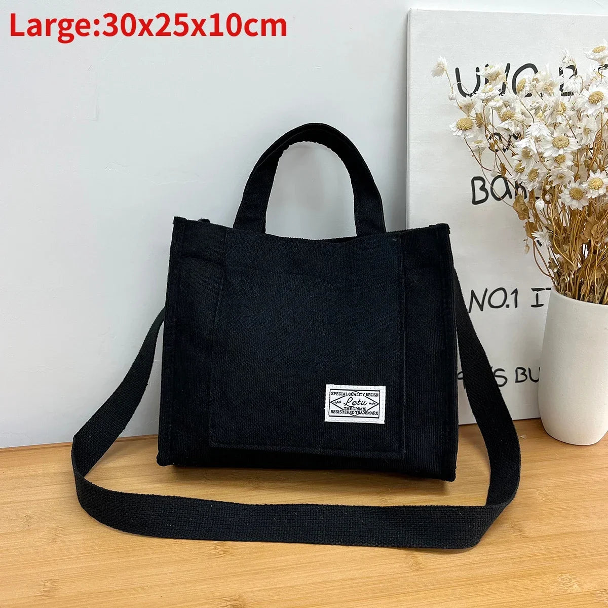 Retro-Tragetasche aus Canvas für Damen – Lässige Umhängetasche in kleinen und großen Größen erhältlich