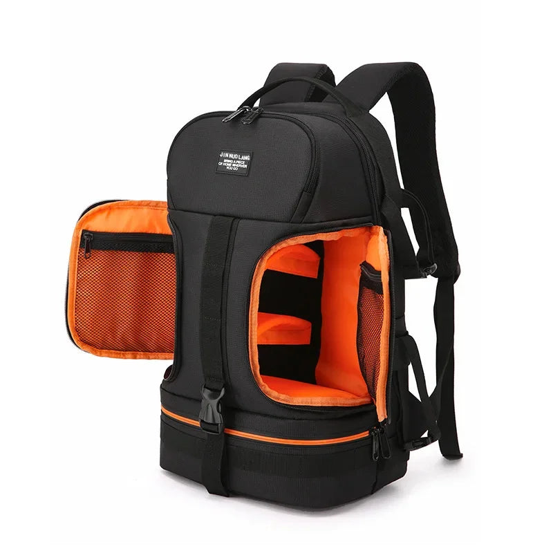 Großer wasserdichter DSLR-Kamera-Rucksack – Oxford-Outdoor-Tasche mit 15,6-Zoll-Laptopfach für Canon und Nikon