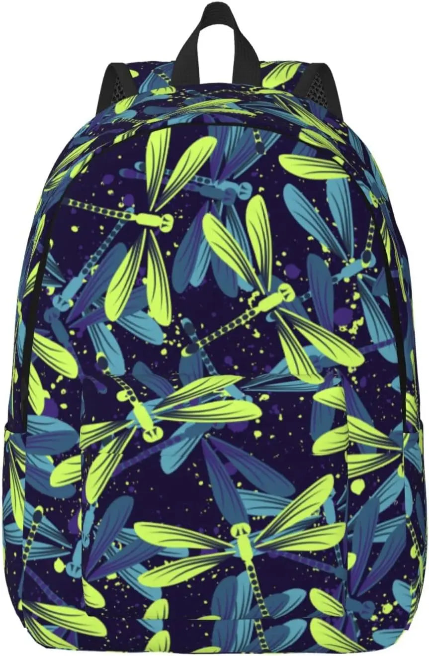Honey Bee Canvas Laptop Backpack – Lightweight Unisex Daypack for Travel & Outdoor Use