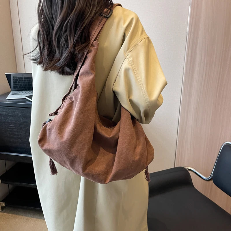 Large Capacity Canvas Crossbody Shoulder Bag For Women