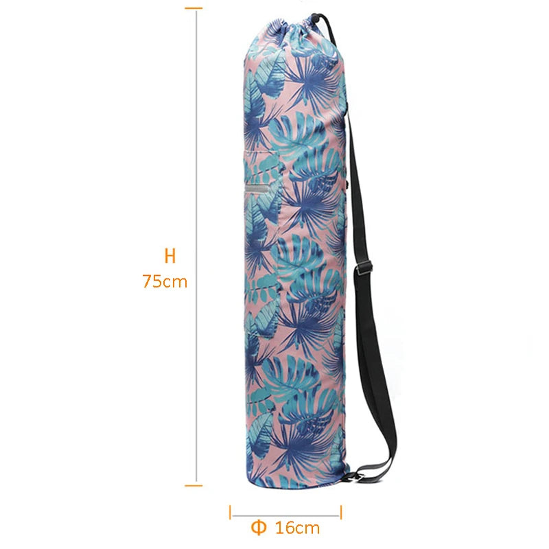 Yogamattentasche für Damen – Sporttasche mit Blumen- und farbenfrohem Design für Fitness, Pilates und Reisen