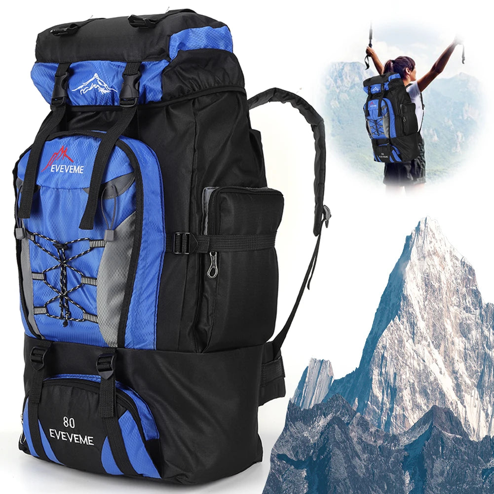 80L wasserdichter Reiserucksack – Großer Outdoor-Wander- und Campingrucksack zum Bergsteigen