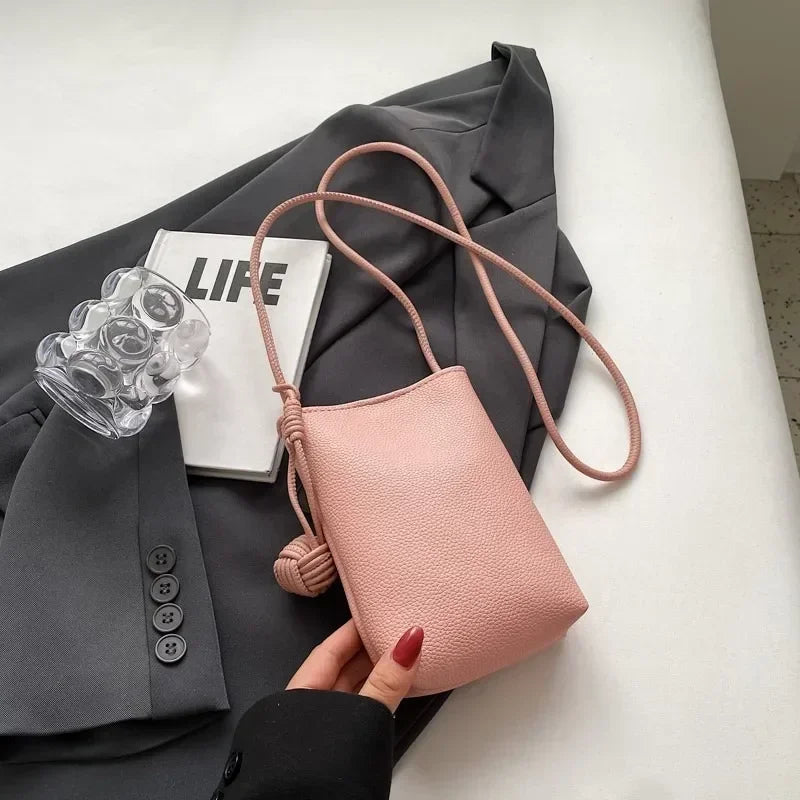 Women Leather Small Crossbody Bag Designer Cell Phone Bag