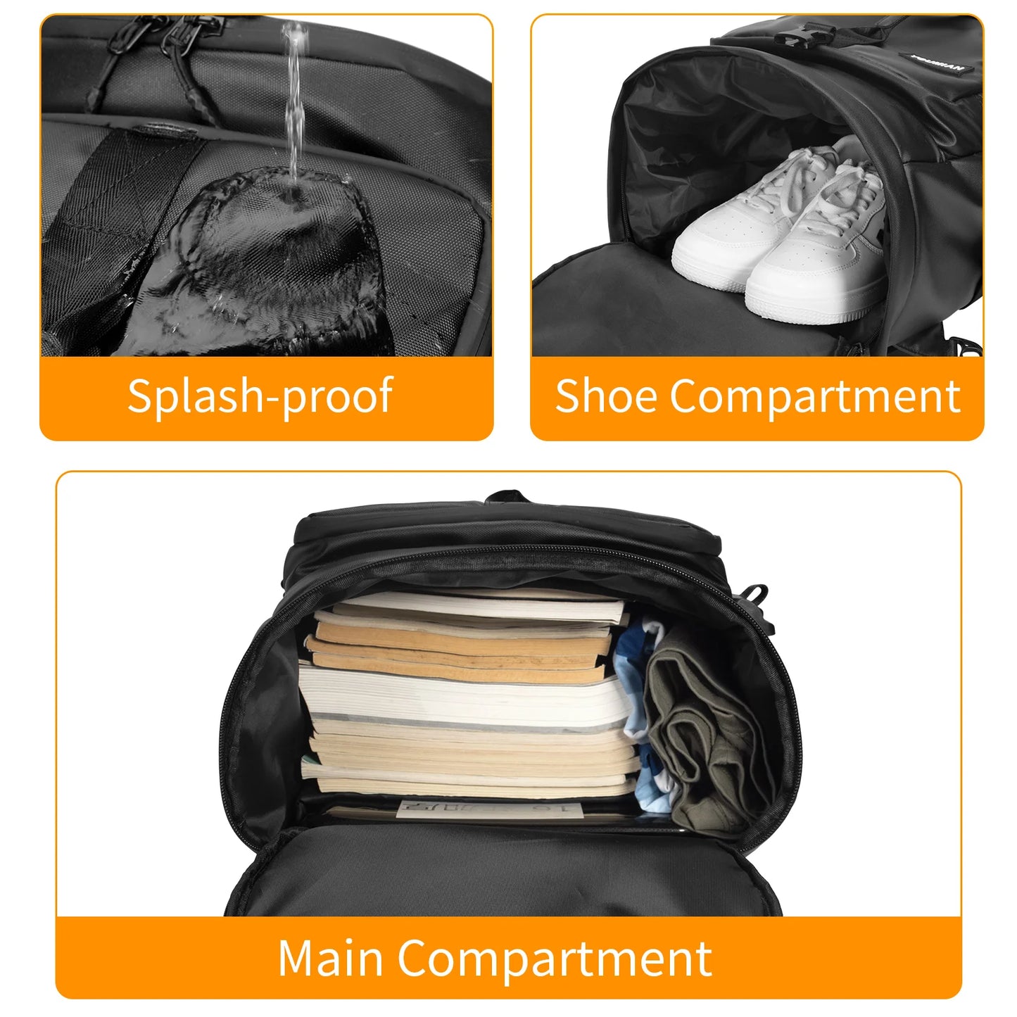 Hyrox Multifunctional Waterproof Backpack – Large Capacity Cycling, Motorcycle & Travel Bag