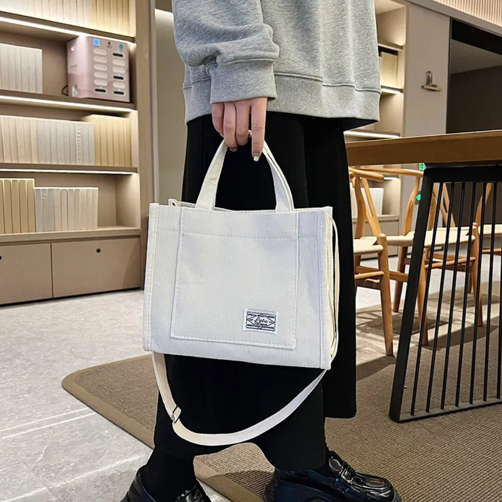 Retro-Tragetasche aus Canvas für Damen – Lässige Umhängetasche in kleinen und großen Größen erhältlich