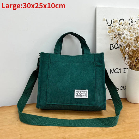 Women's Canvas Casual Tote Bag Retro Crossbody Small and Large