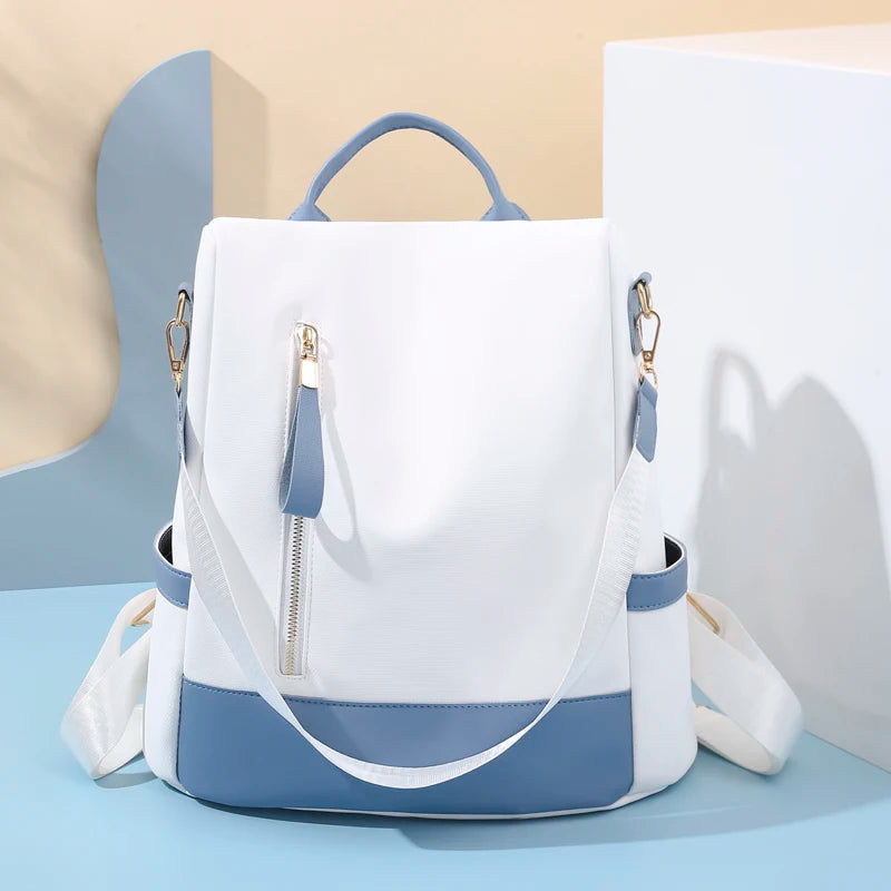 Stylish Women's Nylon Backpack – Lightweight Waterproof Shoulder Bag for Daily Use & Travel