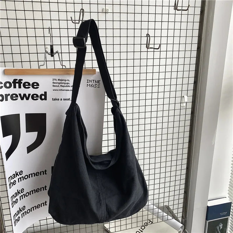 Women's Shoulder Bag Large Canvas Cotton Crossbody for Women