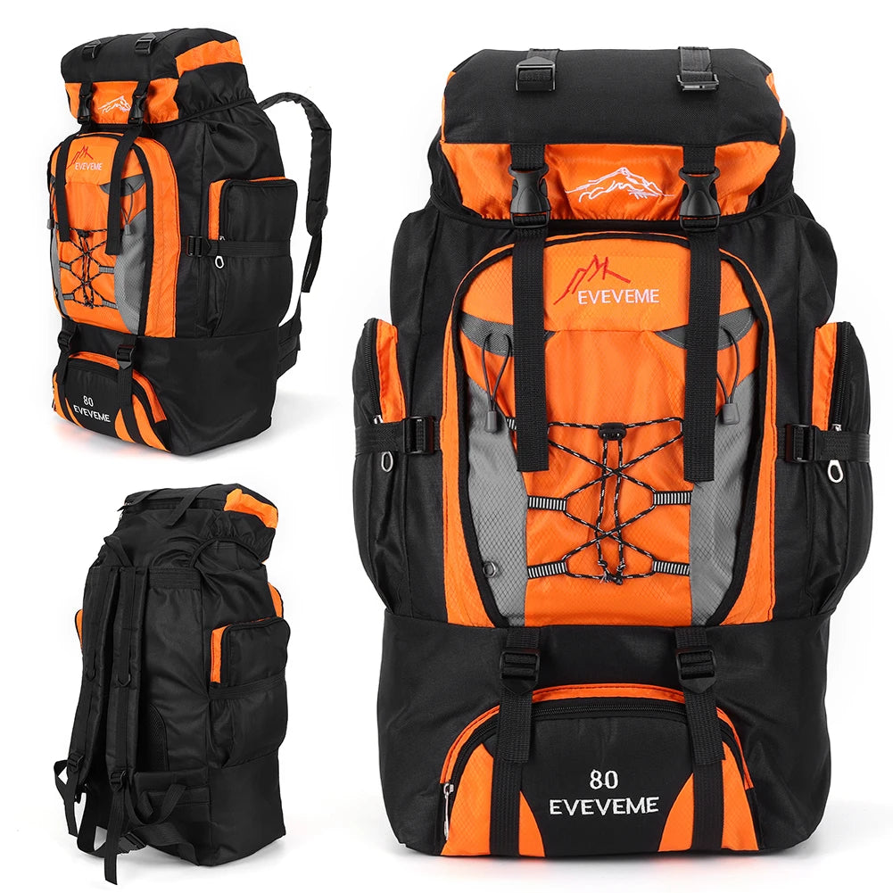 80L wasserdichter Reiserucksack – Großer Outdoor-Wander- und Campingrucksack zum Bergsteigen